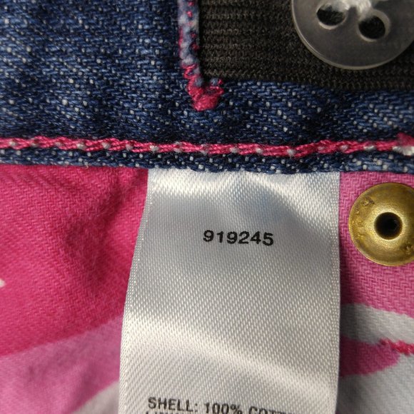 Cabela's 919245 Boot Cut Jeans Girls 10 Pink Flannel Lined Low Rise B169 - Picture 6 of 9